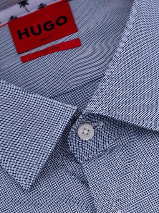 Hugo Boss Herrenhemd Langärmelig Baumwolle Blau