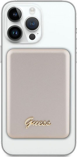 Guess Metal Script Logo MagSafe Power Bank 5000mAh 15W Χρυσό