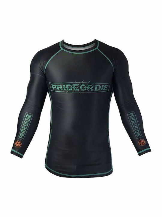 PrideOrDie Long Sleeve Shirt POD202 for Jiu-Jitsu Black