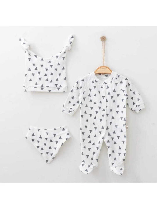 Minimus Baby Bodysuit Set with Accessories White