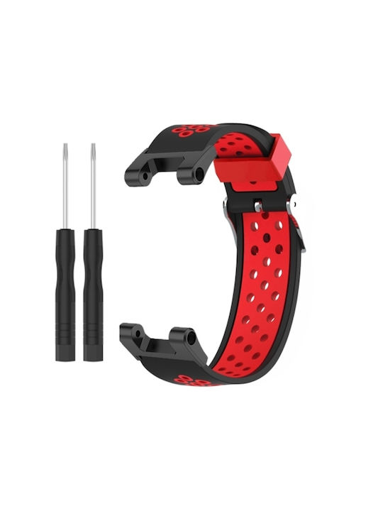 3-row Holes Λουράκι Σιλικόνης Μαύρο (Amazfit T-Rex)
