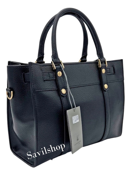 La tour Eiffel Leder Damen Tasche Hand Schwarz