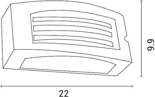 Eurolamp Iluminat Exterior Montat Pe Perete Lampă De Tavan E27 IP54 22x9.9x10cm