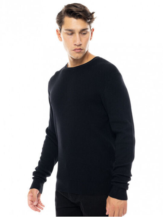 Biston Herren Langarm-Pullover Schwarz