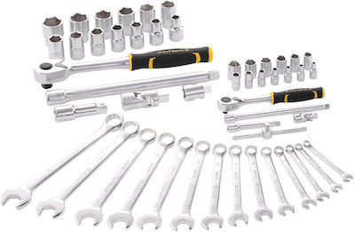 Stanley Ratschen- & Steckschlüssel-Sets 1\2" & 1\4" 49Stück