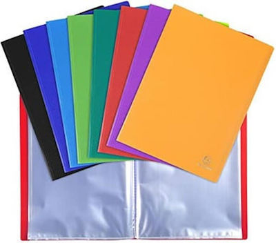 Exacompta Clipboard Flexible with 50 plastic sleeves Slides for Paper A4 (Μiscellaneous colours) 1pcs