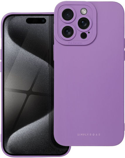 Roar Luna Back Cover Silicone Durable Magnetic Purple (iPhone 15 Pro Max)