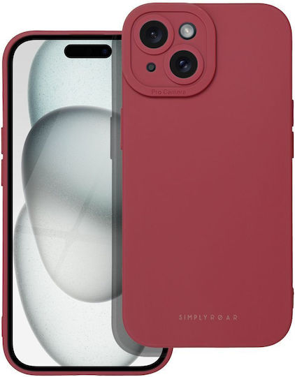 Roar Luna Back Cover Silicone Durable Magnetic Red (iPhone 15)