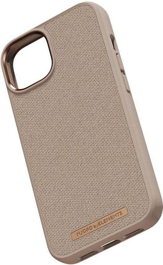 Njord Fabric Just Back Cover Υφασμάτινο 2mm Pink Sand (iPhone 14 Pro)