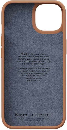 Njord Leather Back Cover Leather 2mm Cognac (iPhone 14)