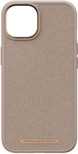 Njord Fabric Just Back Cover Υφασμάτινο 2mm Pink Sand (iPhone 14 Pro)