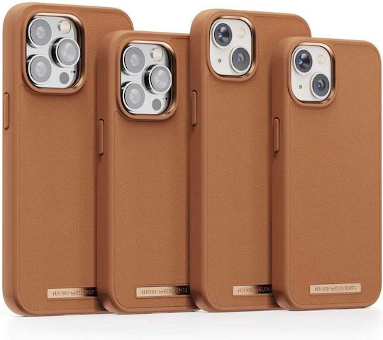 Njord Leather Back Cover Leather 2mm Cognac (iPhone 14)