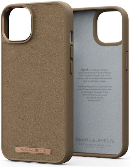 Njord Suede Comfort+ Back Cover Υφασμάτινο 2mm Camel (iPhone 14 Plus)