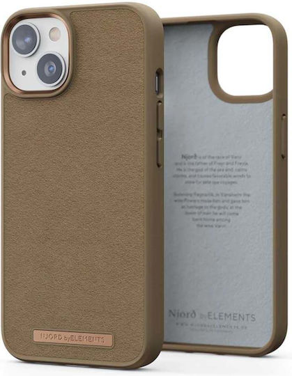 Njord Suede Comfort+ Back Cover Υφασμάτινο 2mm Camel (iPhone 14 Plus)