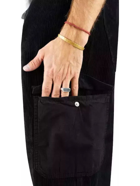 Παντελόνι Cargo σε Baggy Γραμμή Μαύρο