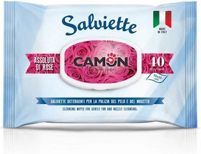 Camon Salviette Dog Body Cleansing Wipes with Fragrance Alcohol Free