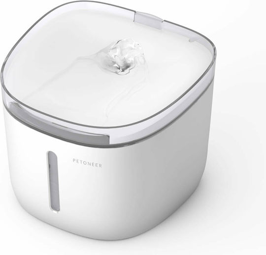 Petoneer Fresco Mini Αυτόματη Πλαστική Ποτίστρα / Συντριβάνι για Σκύλο & Γάτα 1.9lt 14.7cm σε Λευκό Χρώμα