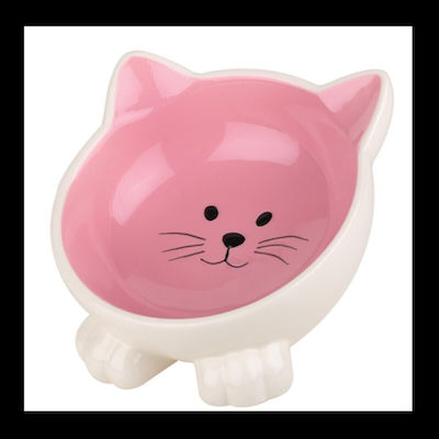 Happypet Orb Ceramic Cat Bowl for Food & Water Pink 160ml 16.5cm