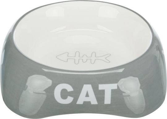 Trixie Fish Bone Ceramic Bowl Food for Dog & Cat 2x 200ml 13cm in Blue Color