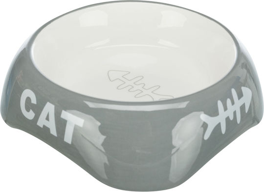 Trixie Fish Bone Ceramic Bowl Food for Dog & Cat 2x 200ml 13cm in Blue Color