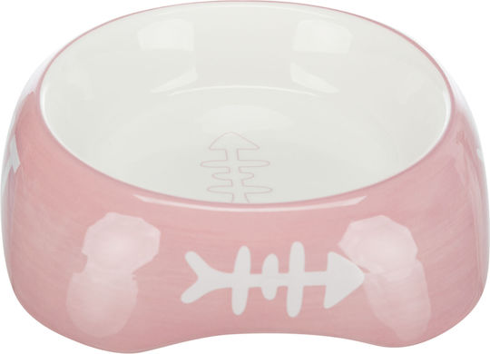 Trixie Fish Bone Ceramic Bowl Food for Dog & Cat 2x 200ml 13cm in Blue Color