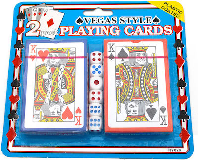 Vegas Style Set Plasticized Card Deck 2pcs