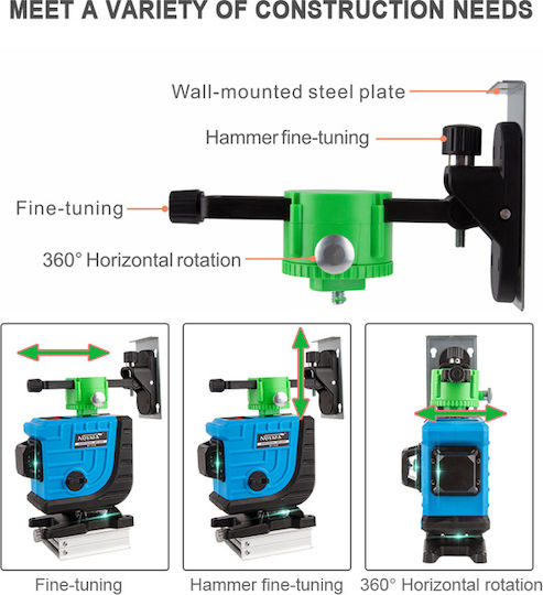Noyafa Self-leveling Linear Laser Level Green Beam