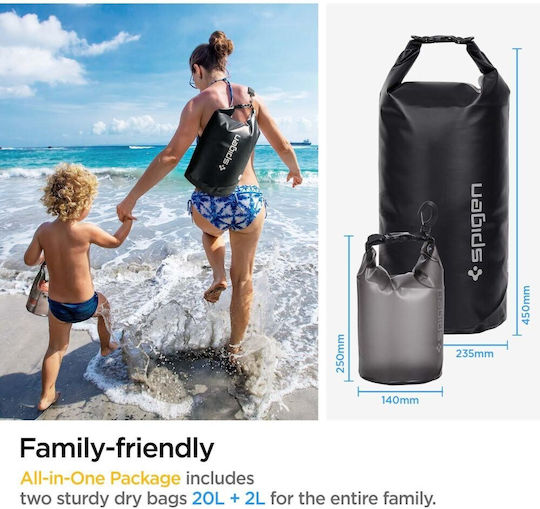 Spigen AquaShield A630 Waterproof Bag Backpack Black