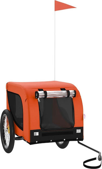 vidaXL Remorcă bicicletă pentru transport câine până la 45kg Portocaliu
