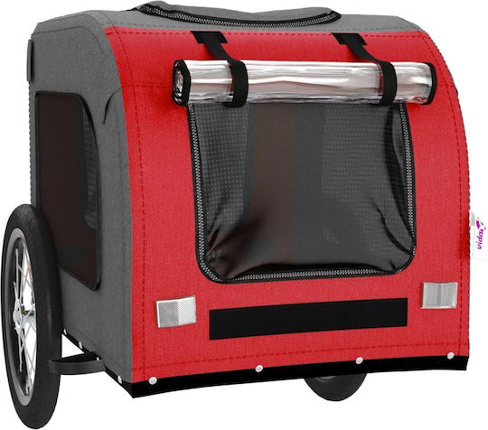 vidaXL Dog Carrying Red Bicycle Trailer for 45kg Pets