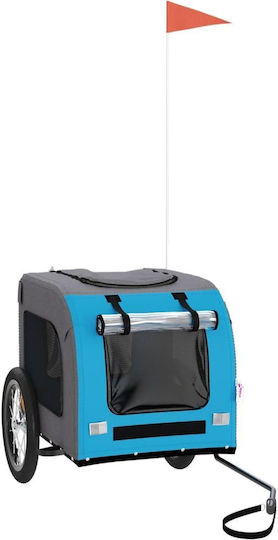 vidaXL Dog Carrying Blue Bicycle Trailer for 45kg Pets