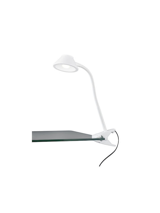 Trio Lighting LED Office Lamp with Flexible Arm in White Color