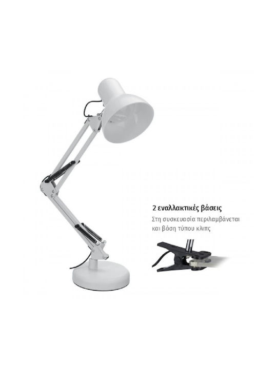 Spot Light LED Office Lamp with Foldable Arm in White Color