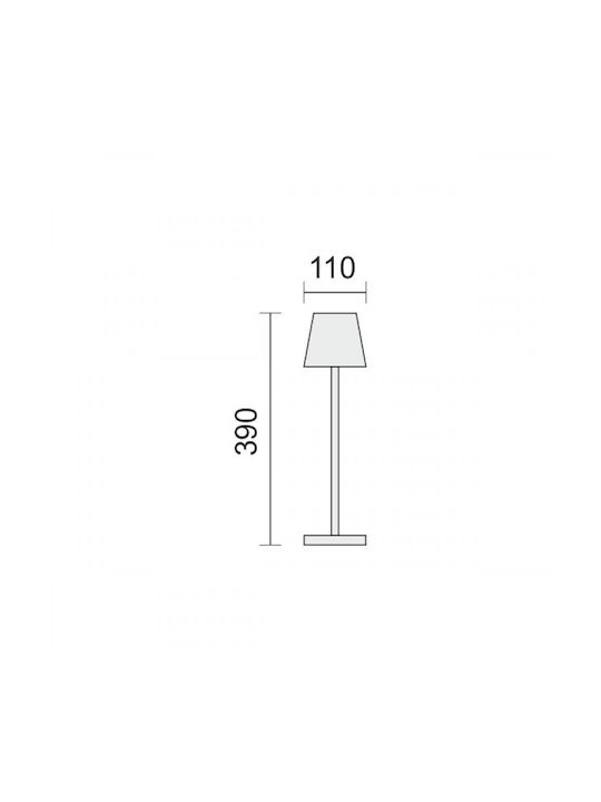 Spot Light Metall Tischlampe mit Weiß Schirm und Basis