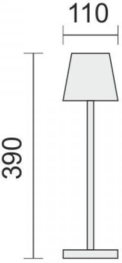Spot Light Metall Tischlampe mit Weiß Schirm und Basis
