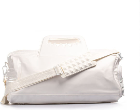 Sprayground Futuretraveler Duffel Σακ Βουαγιάζ Λευκό από Δερματίνη