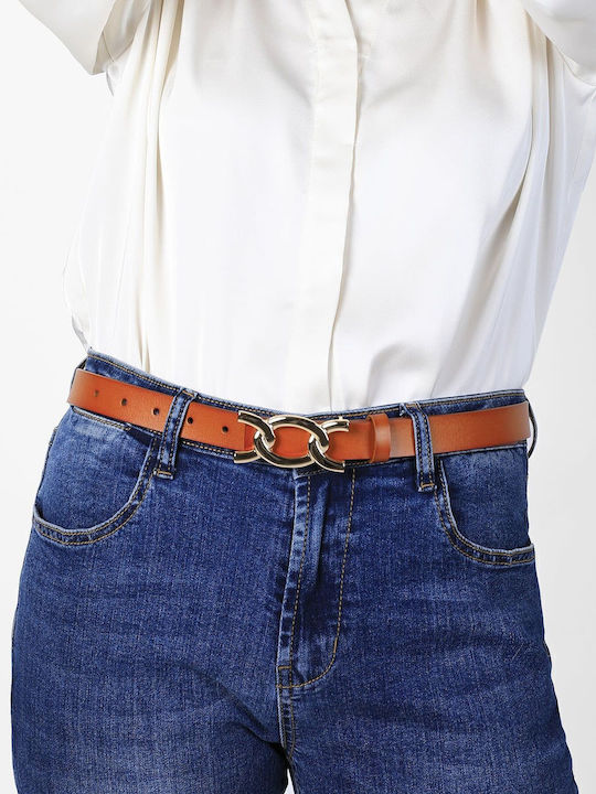 Leather Women's Belt Orange