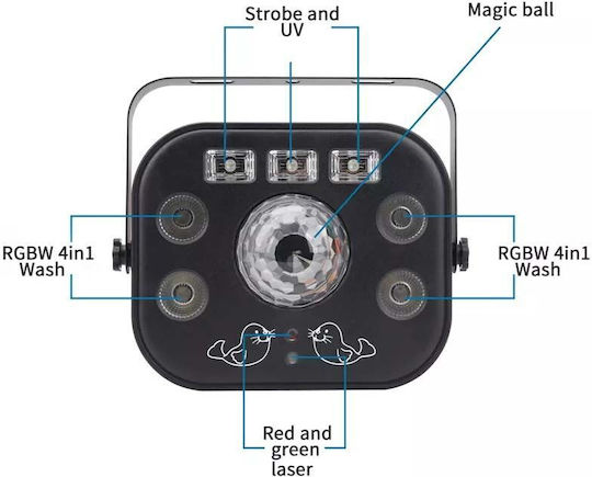 Light4me Laser Wash LED DMX Multiphase UV