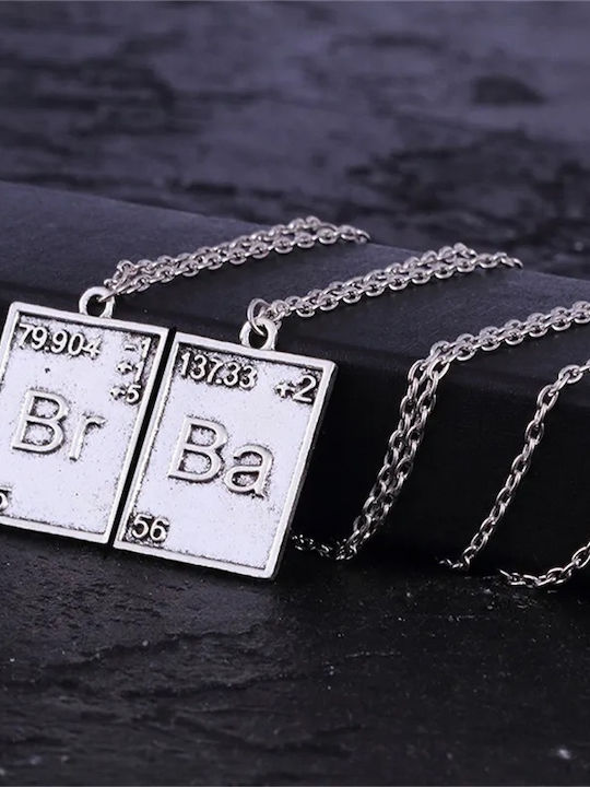 Set of 2 Silver Shade Necklaces Series Breaking Bad 1 Set 2 Pc Pendant Necklace Silver Shade From TV Series Breaking Bad Molfs