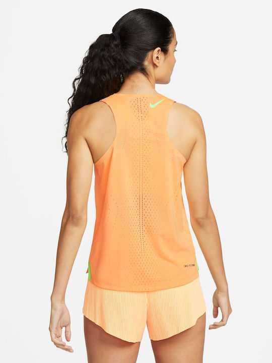 Nike Women's Athletic Blouse Sleeveless Dri-Fit Orange