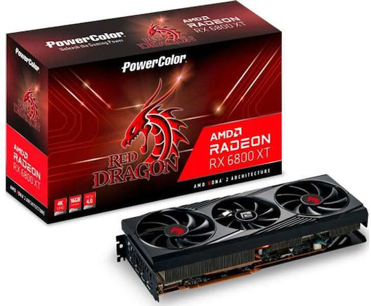 PowerColor Radeon RX 6800 XT 16GB GDDR6 Red Dragon Κάρτα Γραφικών