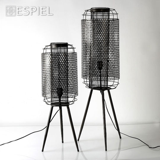 Espiel Floor Lamp H71.5xW24cm. with Socket for Bulb E27 Black