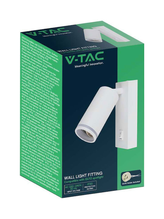 V-TAC Single Spot with Socket GU10 in White Color