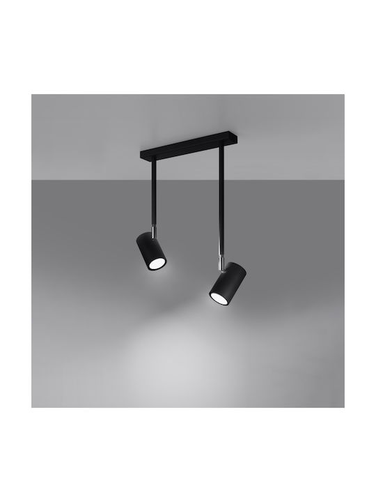 Sollux Norano Double Spot with Socket GU10 in Black Color