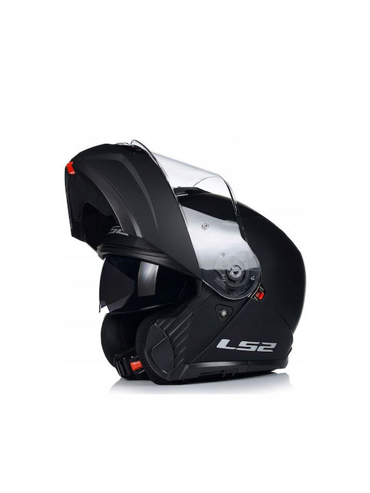 LS2 Strobe Ii Black Matt Motorradhelm Volles Gesicht ECE 22.06