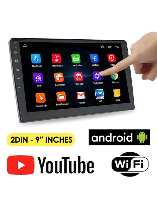 PerVoi Sistem Audio Auto 2DIN (Bluetooth/USB/WiFi/GPS/Apple-Carplay/Android-Auto) cu Ecran Tactil 9"