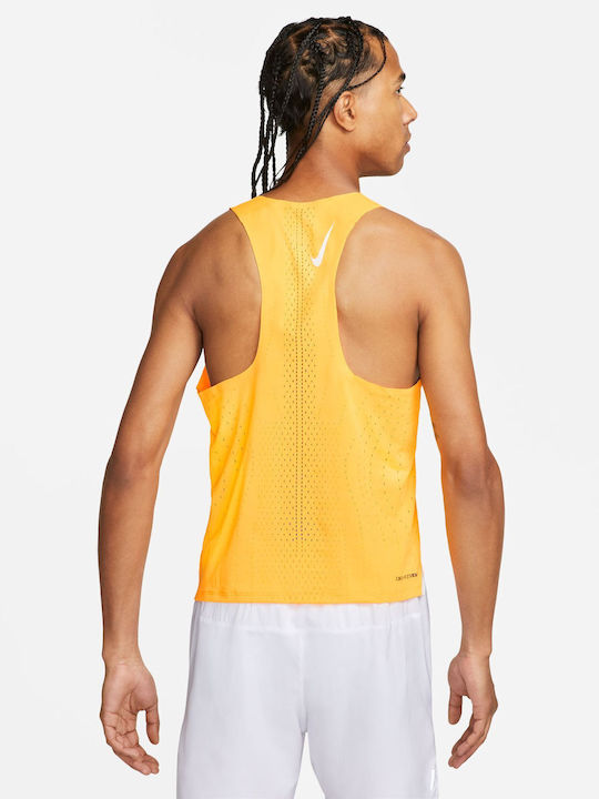 Nike Adv Aeroswift Laser Men's Athletic Sleeveless Blouse Dri-Fit Orange