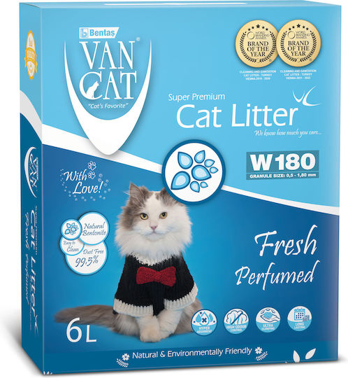 Van Cat Fresh Perfumed Άμμος Γάτας Μπετονίτης Ψιλόκοκκη με Άρωμα Φρεσκάδας 6lt