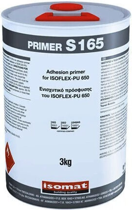 Isomat Primer-PU 100 Aστάρι του ISOFLEX-PU 500 Διάφανο Suitable for Construction Materials / Wood 5kg