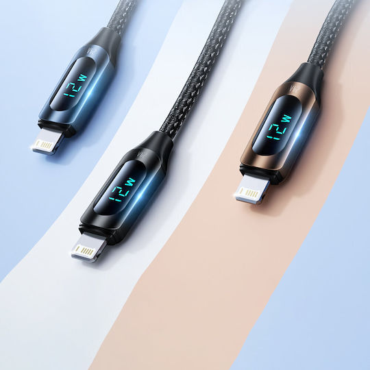 Wozinsky Плетена USB-A към Lightning кабел Черен 1м (WUALC1)